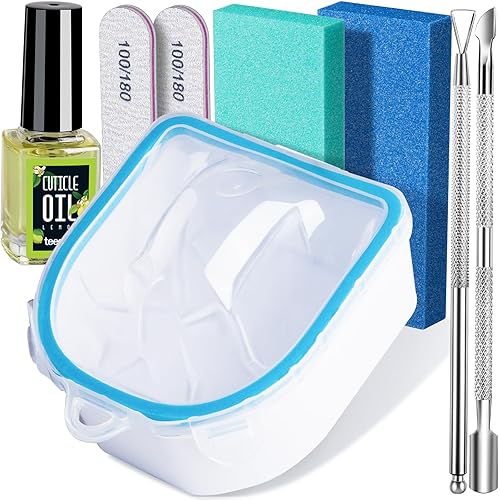 Teenitor Nail Soaking Bowl - Acetone Proof Gel Polish Remover, Manicure Tool, Lemon Color