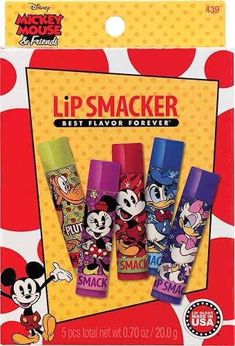 Lip Smacker Mickey Mouse Lip Gloss Set, 5 Count - Disney Story Book, 0.7 Ounce