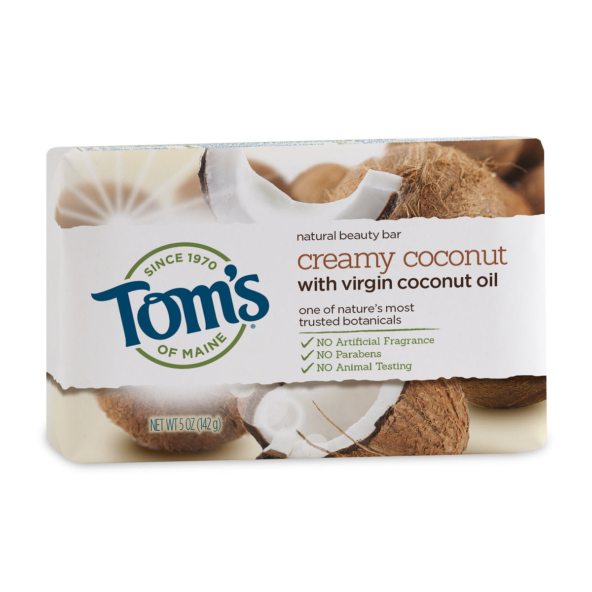 Tom'S Of Maine Natural Beauty Bar Soap, Coconut & Virgin Oil, 5 Ounce