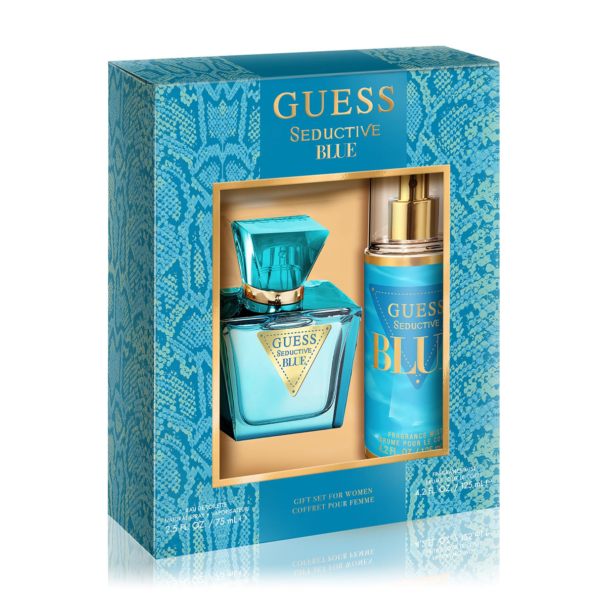 Guess Seductive Blue Eau De Toilette Gift Set - 2.5 Fl Oz Spray & 4.2 Fl Oz Mist For