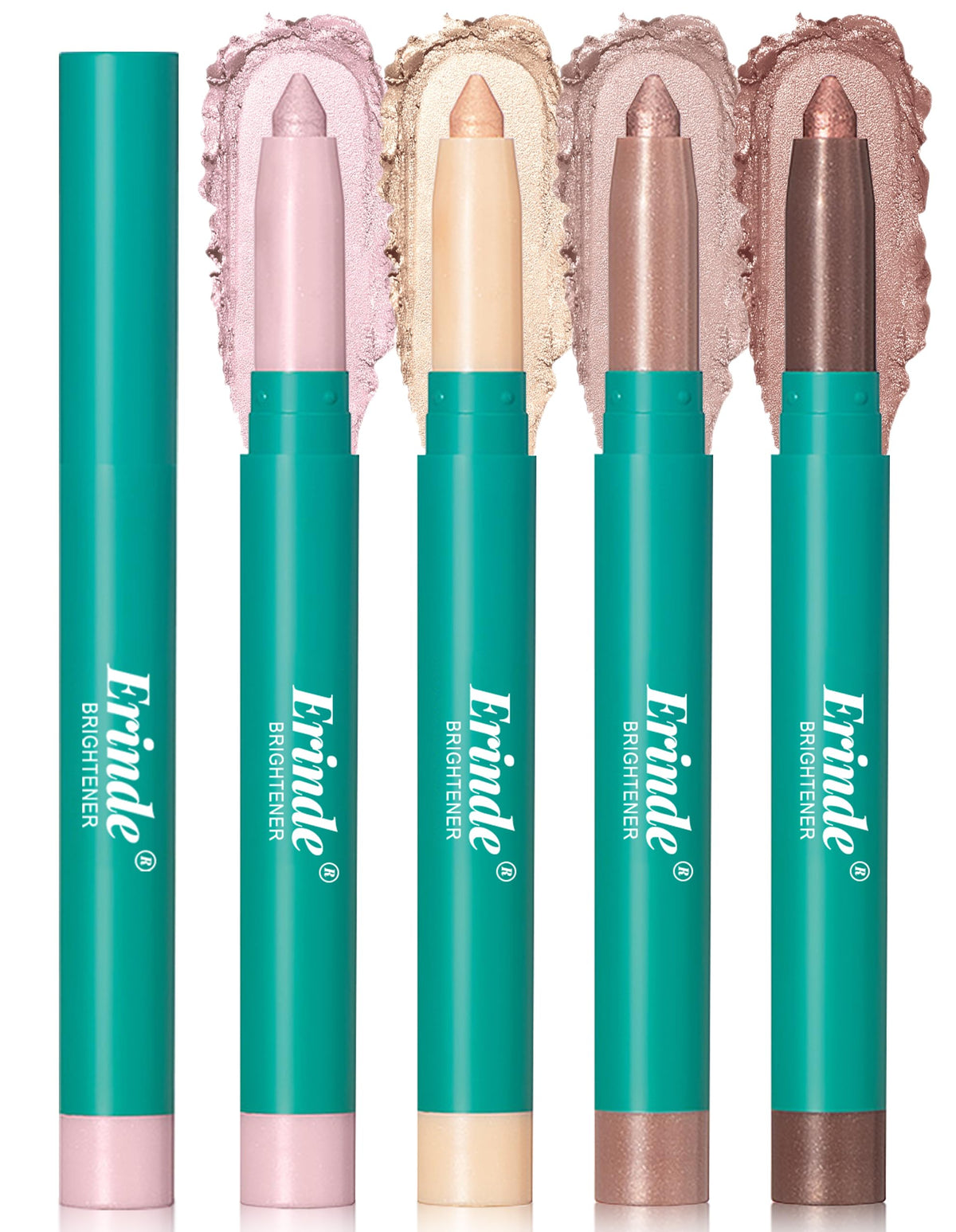 Jutqut 4Pcs Eyeshadow Stick Set - Waterproof Shimmer Highlighter & Eye Brightener Makeup