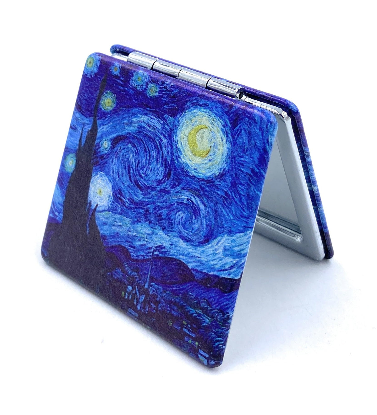 Aeisage Starry Night Compact Mirror - Square Magnifying Travel Purse Mirror For Men