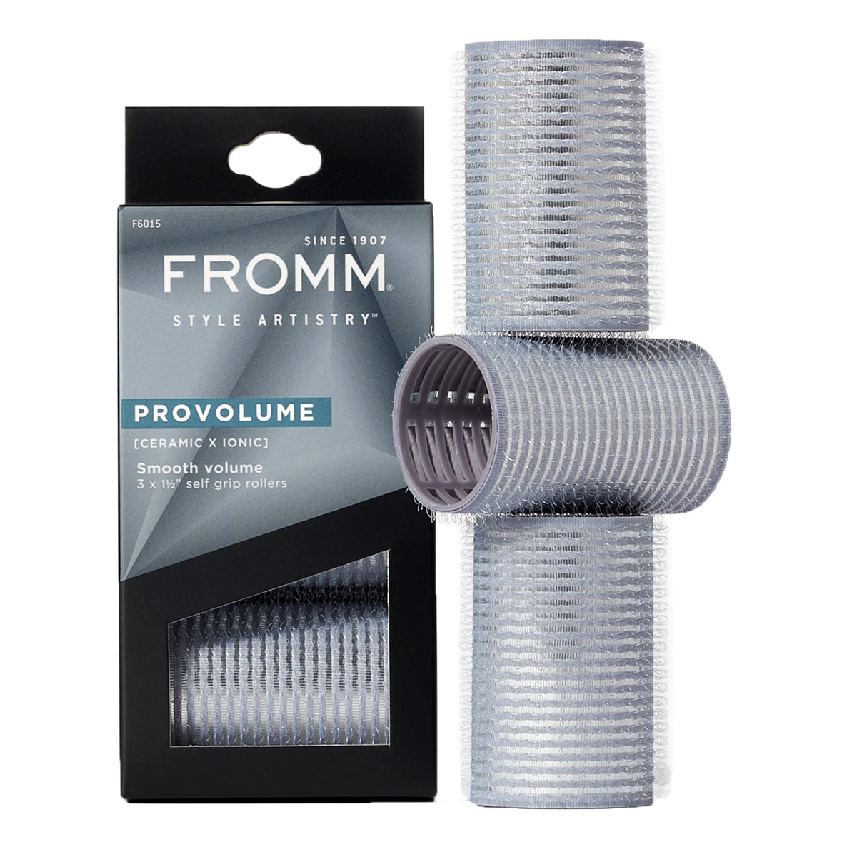 Fromm Provolume 1.5&quot; Ceramic Ionic Hair Rollers, 3 Count - Salon Quality For Short Hair & Curls