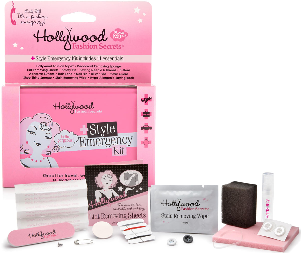 Hollywood Fashion Secrets Style Emergency Kit - 14 Piece On-The-Go Wardrobe Savior