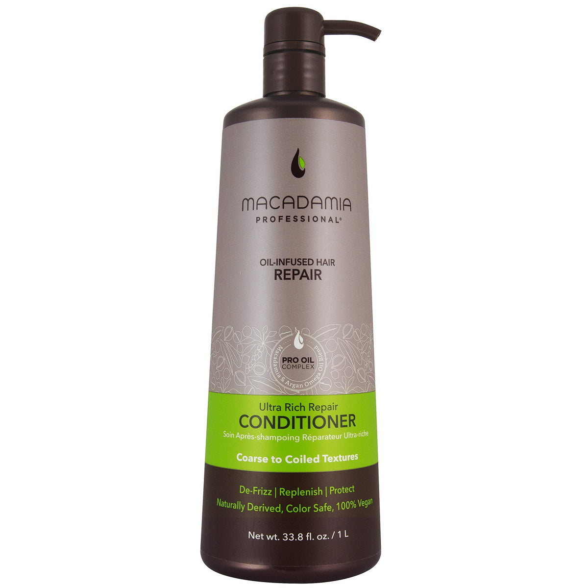 Macadamia Professional Sulfate-Free Moisture Conditioner, Vegan, 33.8 Fl Oz, Green