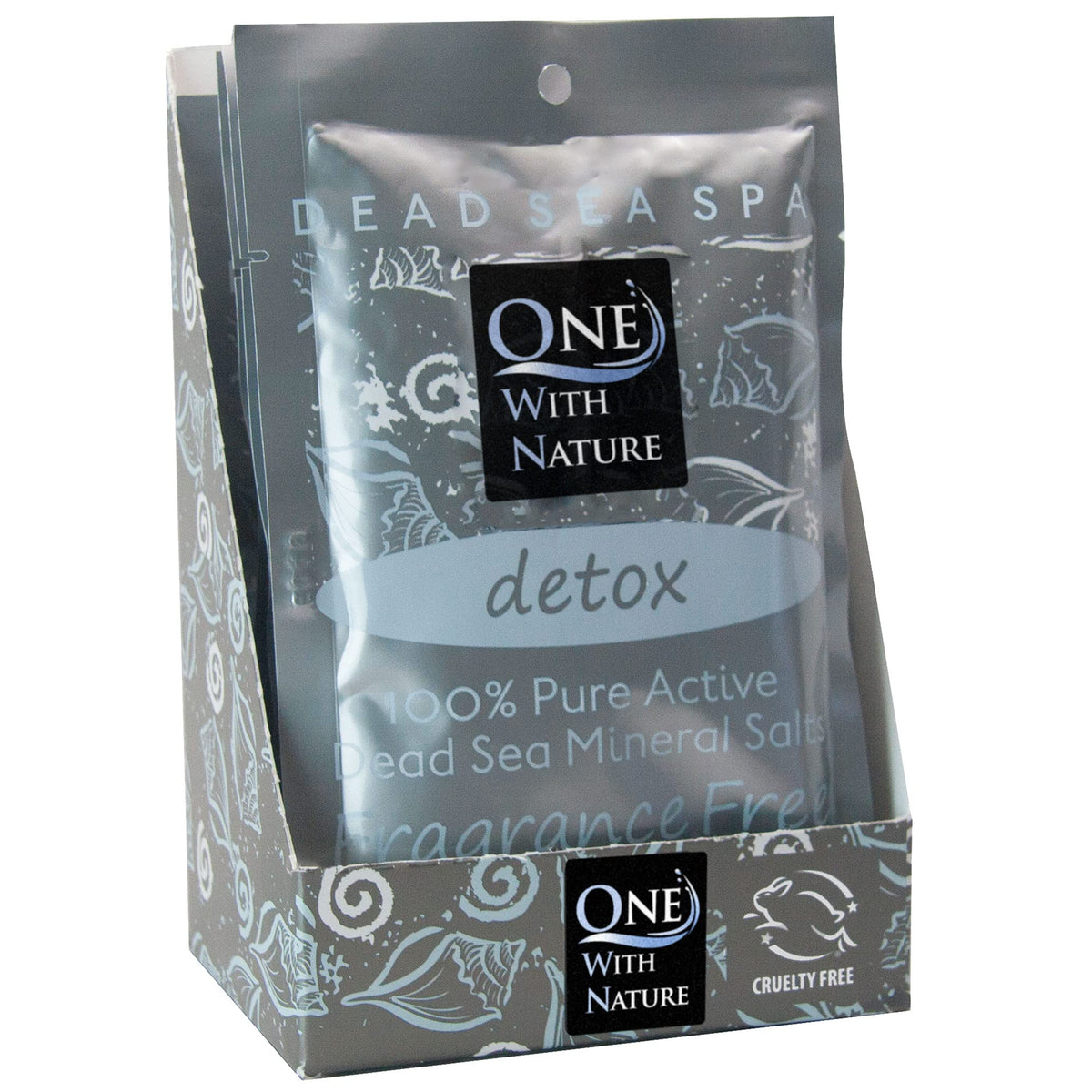 One With Nature Dead Sea Mineral Bath Salt 6 Pack, 2.5 Oz, Fragrance Free, Natural & Therapeutic