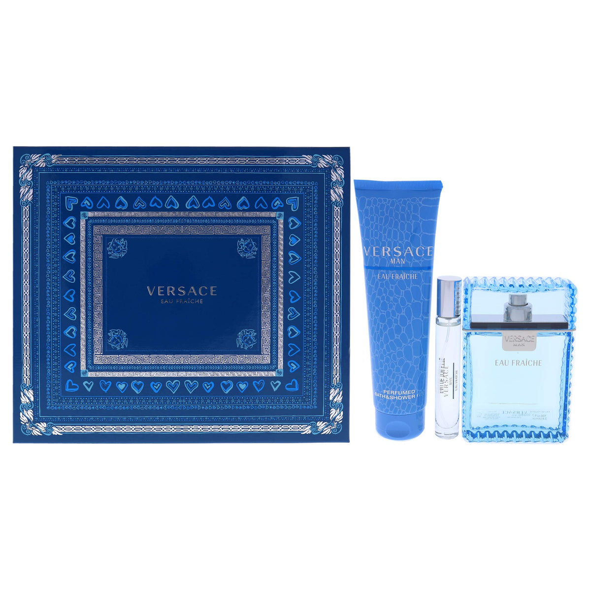 Versace Man Eau Fraiche 3 Pc Gift Set - 3.4Oz Edt Spray, 10Ml Edt Spray, 5