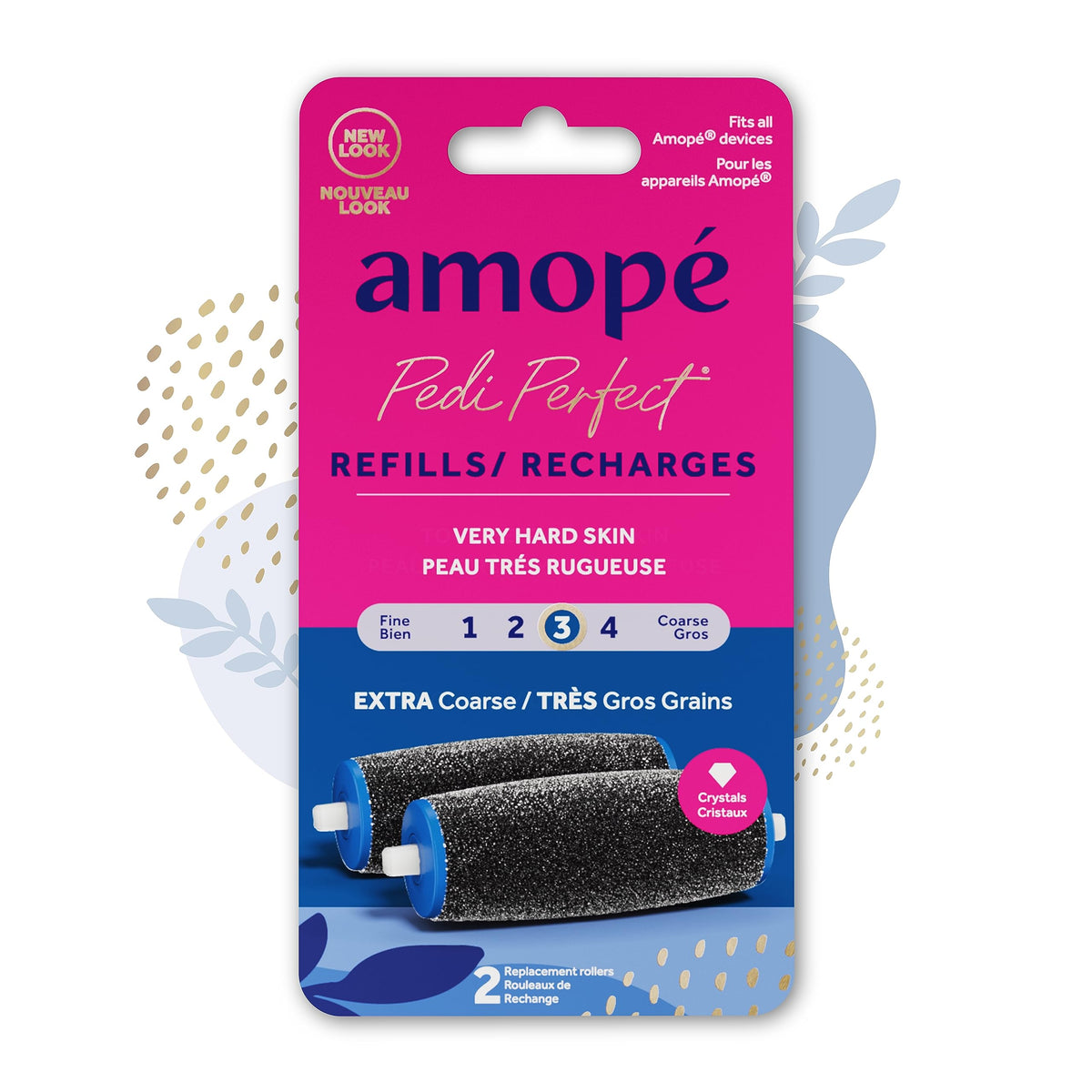 Amope Pedi Perfect Electric Callus Remover Refills - Extra Coarse, 2 Count, Nano Glass