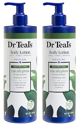 Dr Teal'S Body Lotion 2-Pack - Moisture Plus With Eucalyptus & Spearmint, 36 Fl Oz