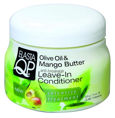 Elasta Qp Olive Oil & Mango Butter Leave-In Conditioner, 15 Oz - Pack Of 3