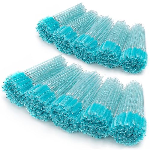 Tbestmax 1000 Pcs Blue Disposable Mascara Wands Eyelash Brush Spoolies for Extensions