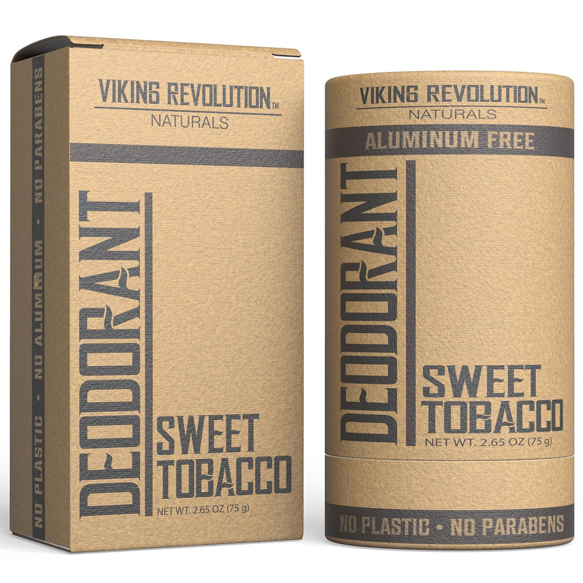 Viking Revolution Sweet Tobacco Deodorant For Men - Aluminum Free, Natural & Stain-Free (2.65Oz)