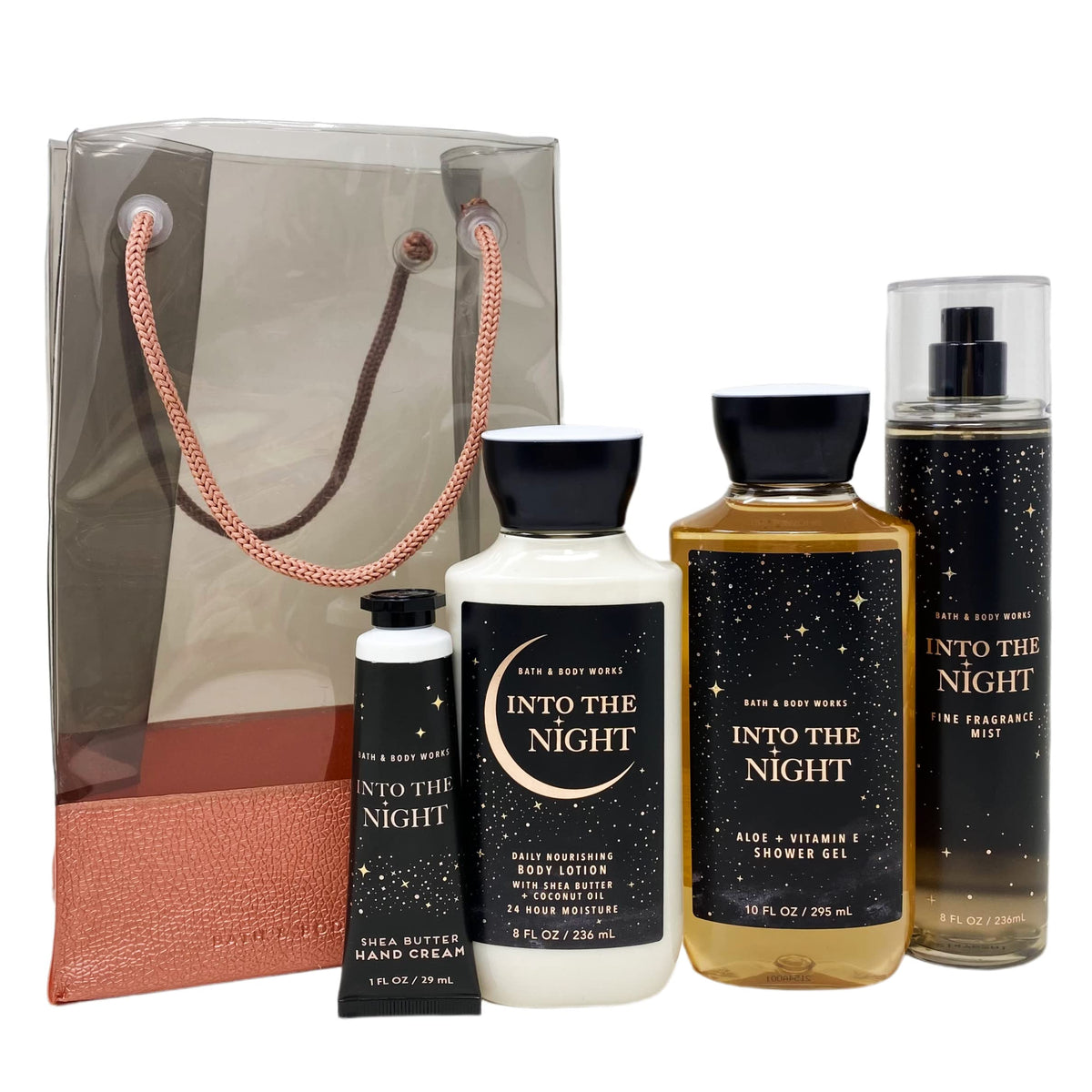 Bath & Body Works Into The Night Gift Bag Set - Lotion, Shower Gel, Mist & Hand Cream