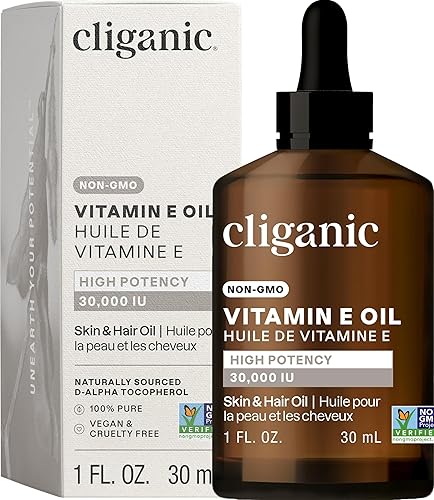 Cliganic 100% Pure Vitamin E Oil - 30,000 Iu, Non-Gmo, Natural D-Alpha Tocopherol