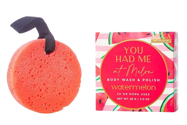 Love Who You Are Watermelon Body Sponges - Natural Loofah, 1 Count