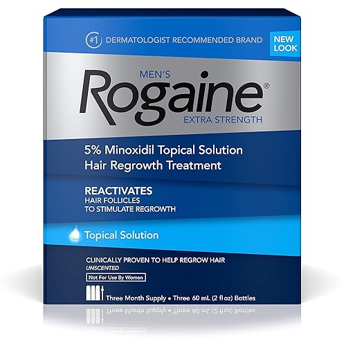 Rogaine Hair Regrowth Treatment For Men, 6 Fl Oz - Minoxidil Solution For Thinning Hair