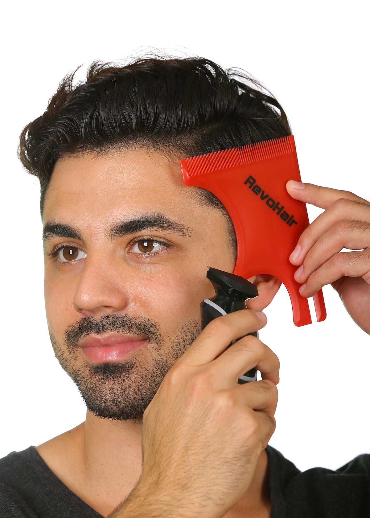 RevoBeard RevoHair Self-Haircut Tool - Multi-Curve Hairline Guide with Comb for Men