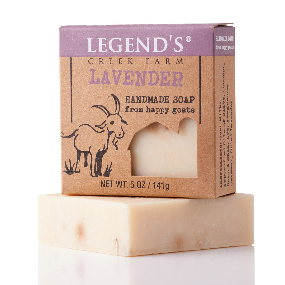 Legend'S Creek Goat Milk Soap, Lavender, Moisturizing Bar For Sensitive Skin, 5 Oz