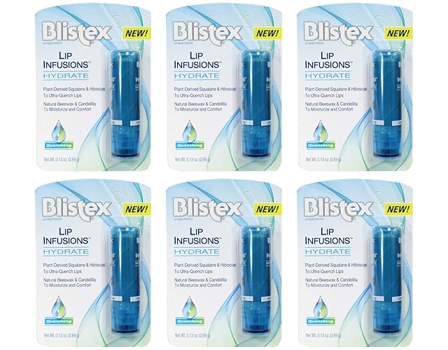 Blistex Lip Infusions Hydrate Lip Moisturizer, 0.13 Oz, 6 Pack - Clear Lip Balm