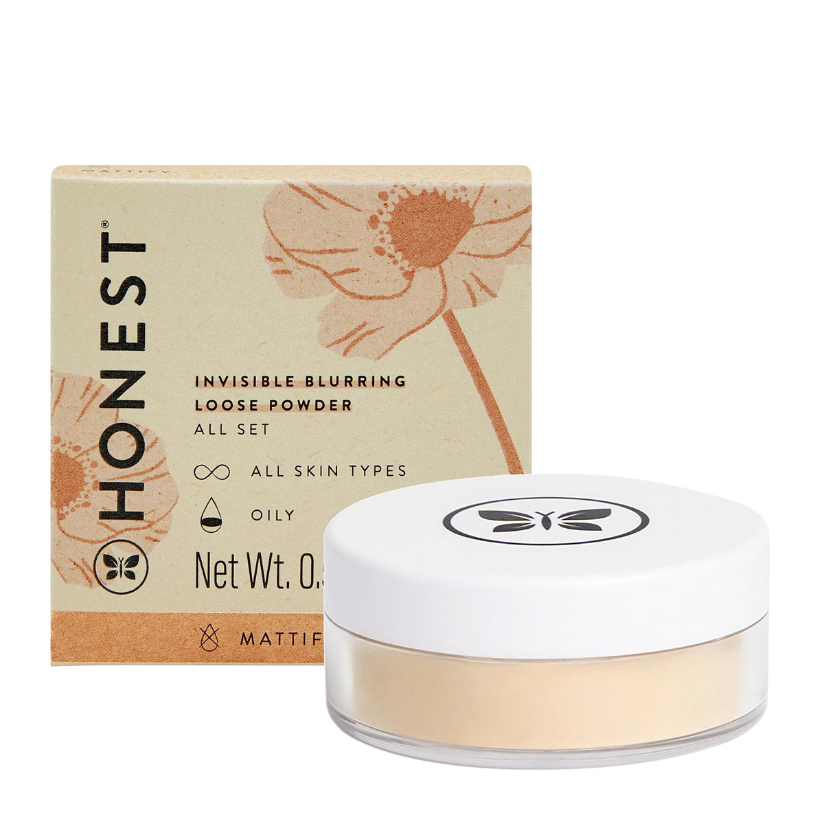 Honest Beauty TalcFree Translucent Loose Setting Powder  Invisible  Matte Finish  EWg Verified  Vegan  cruelty Free  56 oz