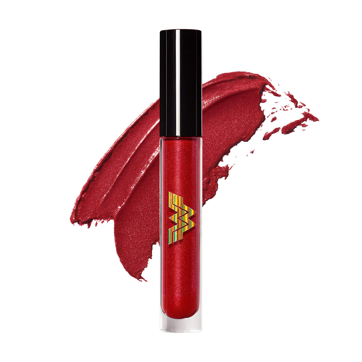 Revlon Ww84 Wonder Woman Glitter Lipcolor, Matte To Shimmer Liquid Lipstick, Red 001 Fight For It