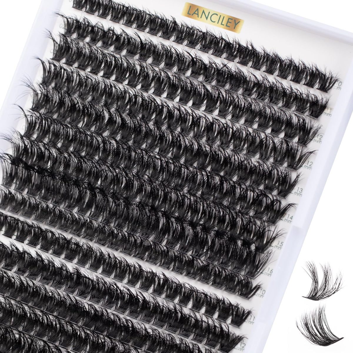 Lanciley Fluffy Lash Clusters 320 Pcs 60D+80D Wispy Individual Eyelash Extensions Diy