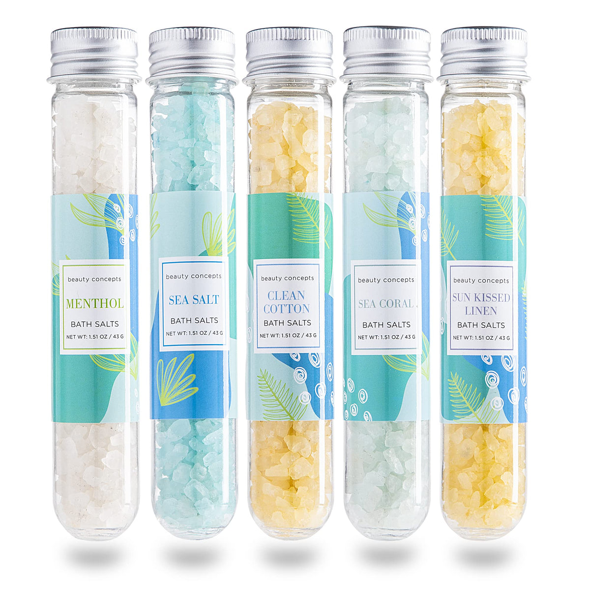 B.C. Beauty Concepts Aromatherapy Bath Salts - Epsom Salt Spa Set, Vanilla Almond & Lavender