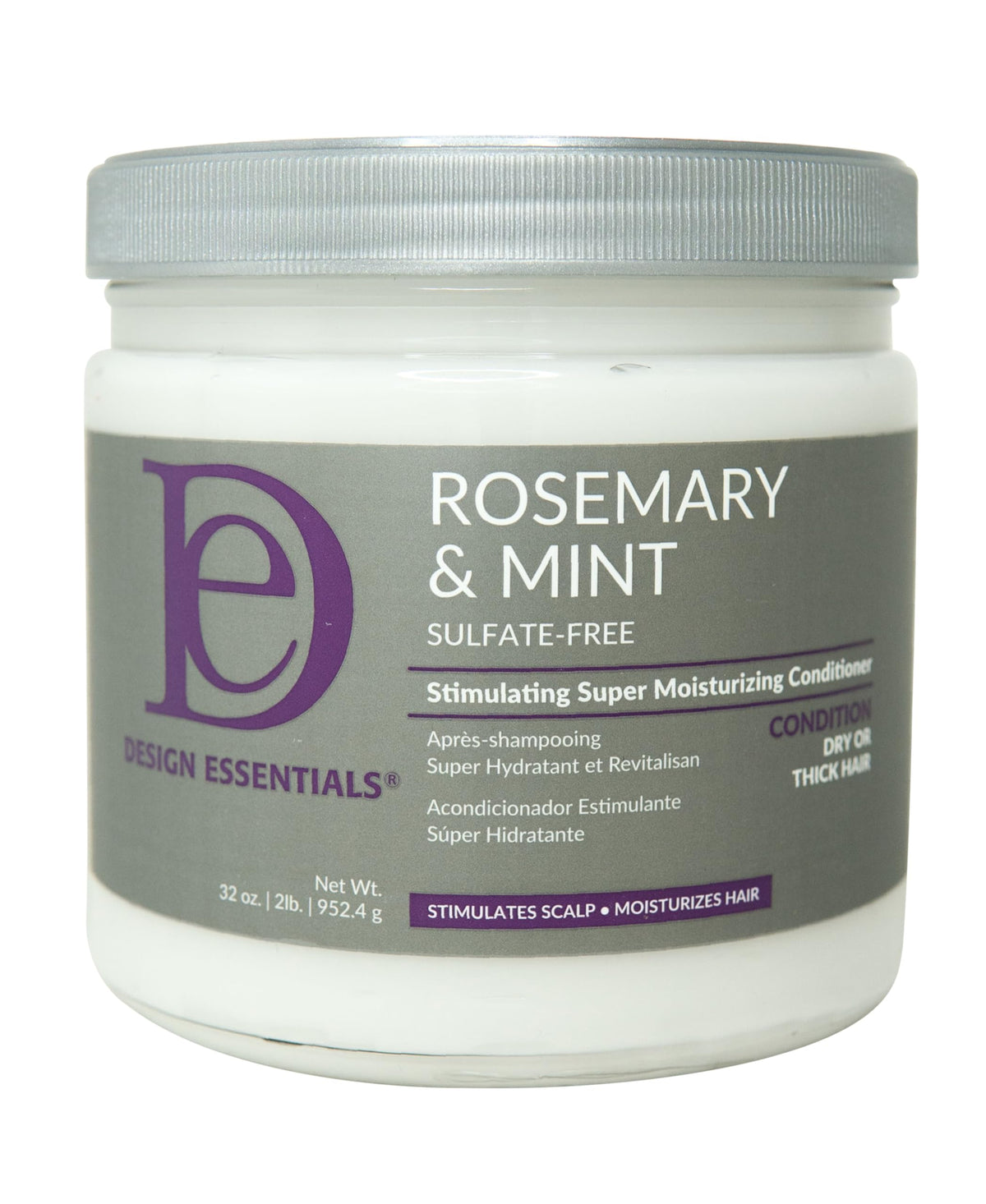 Design Essentials Rosemary & Mint Conditioner, 32 Fl Oz - Moisturizing & Stimulating Hair Care