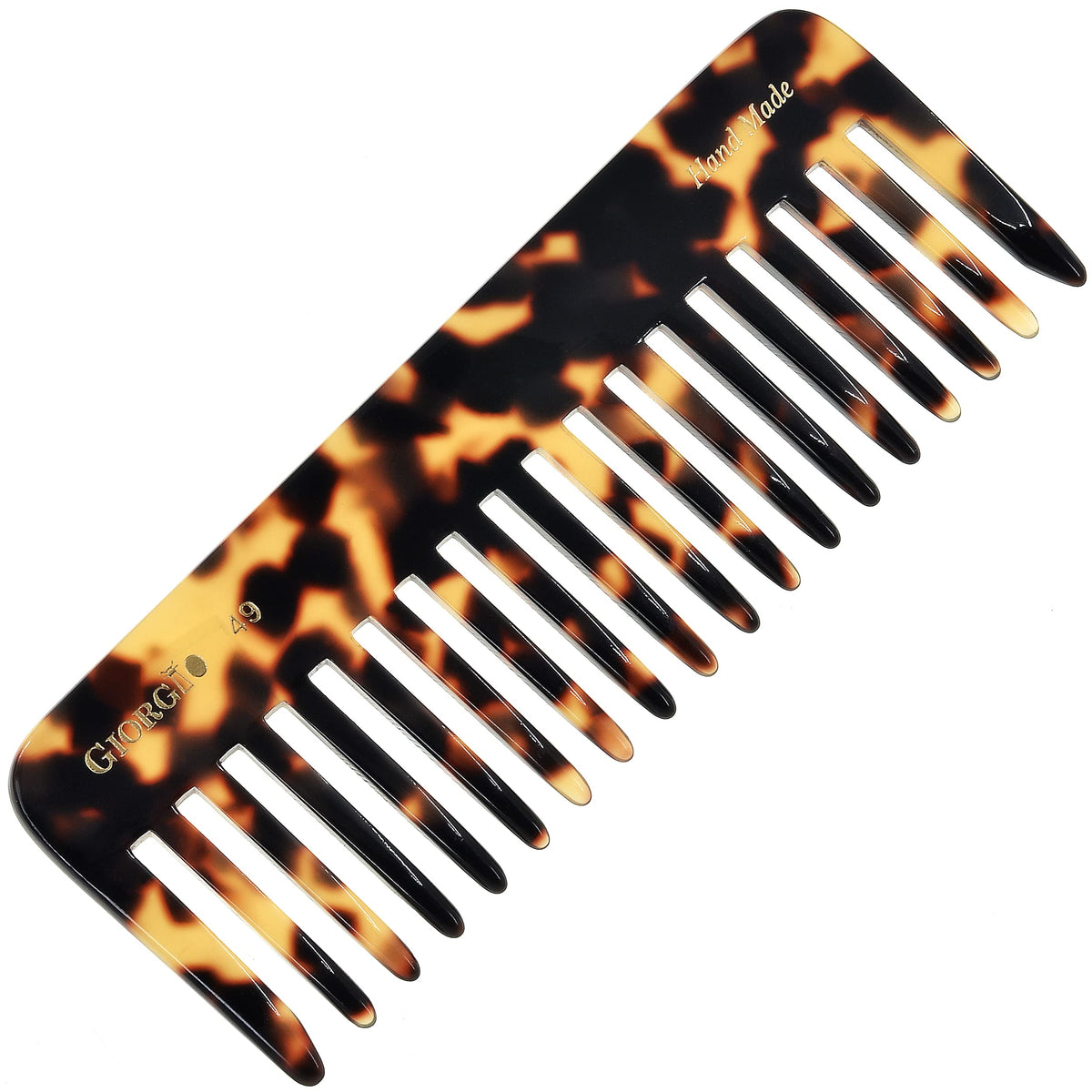 Giorgio G49T 5.75&quot; Hair Detangling Comb, Wide Teeth For Thick Curly Wavy Hair - 