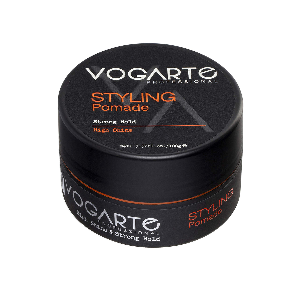 Vogarte Strong Hold Hair Styling Pomade For Men, High Shine, 3.52 Oz