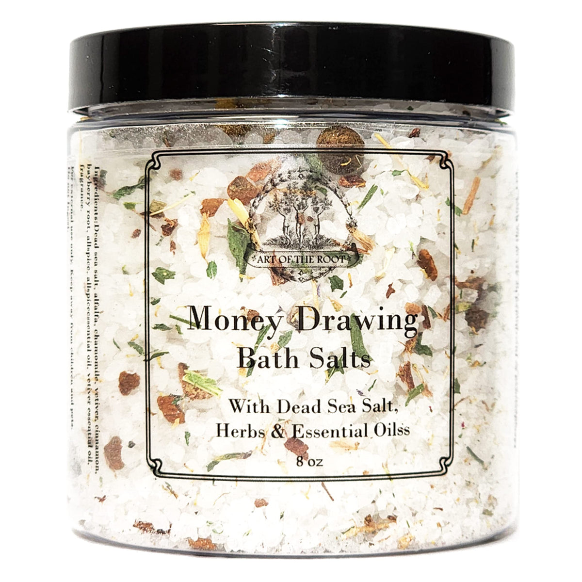 Art Of The Root Money Drawing Herbal Bath Salts 8 Oz For Prosperity & Abundance Rituals