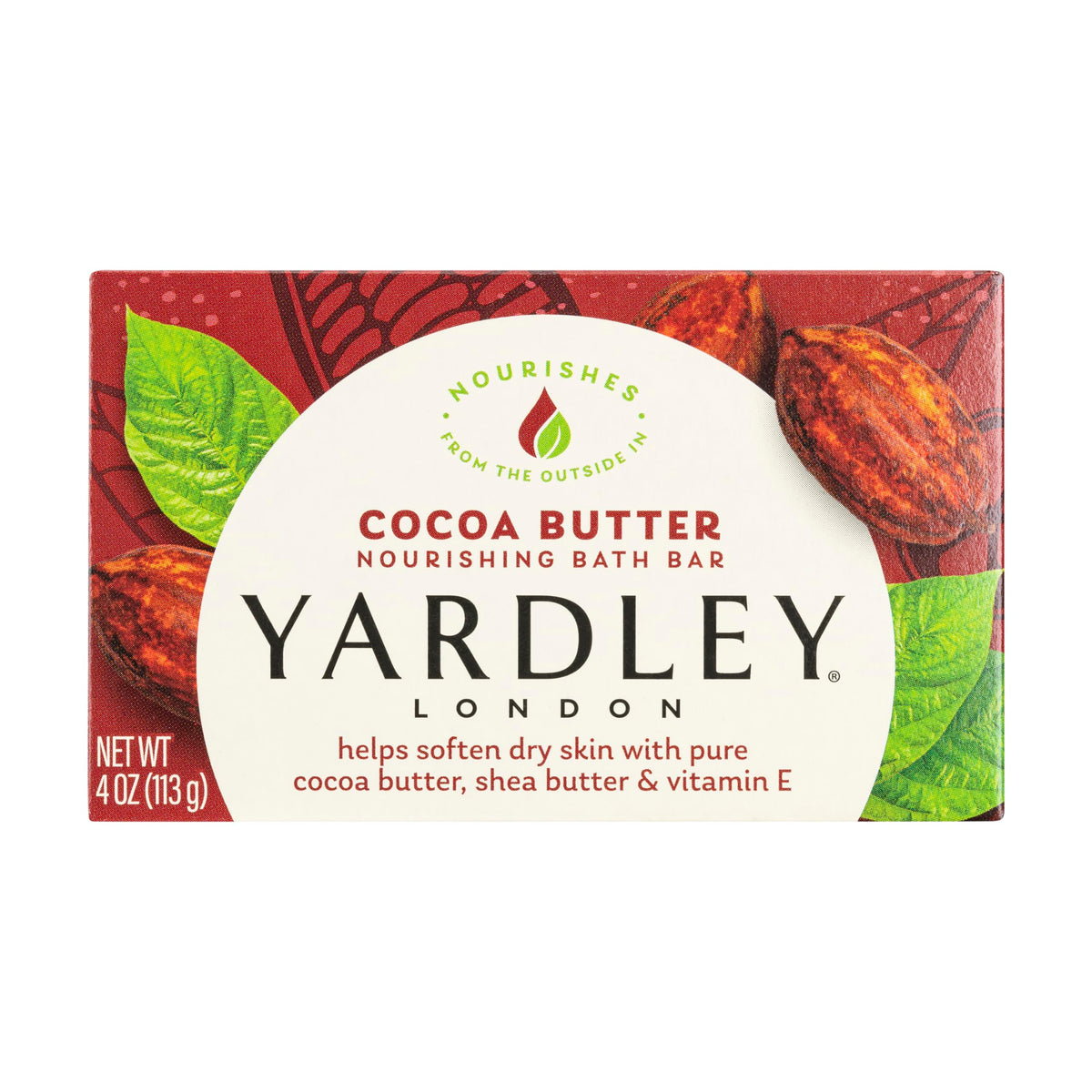 Yardley London Cocoa Butter Bath Soap Bar, 4 Oz - Nourishing, Moisturizing For Dry Skin