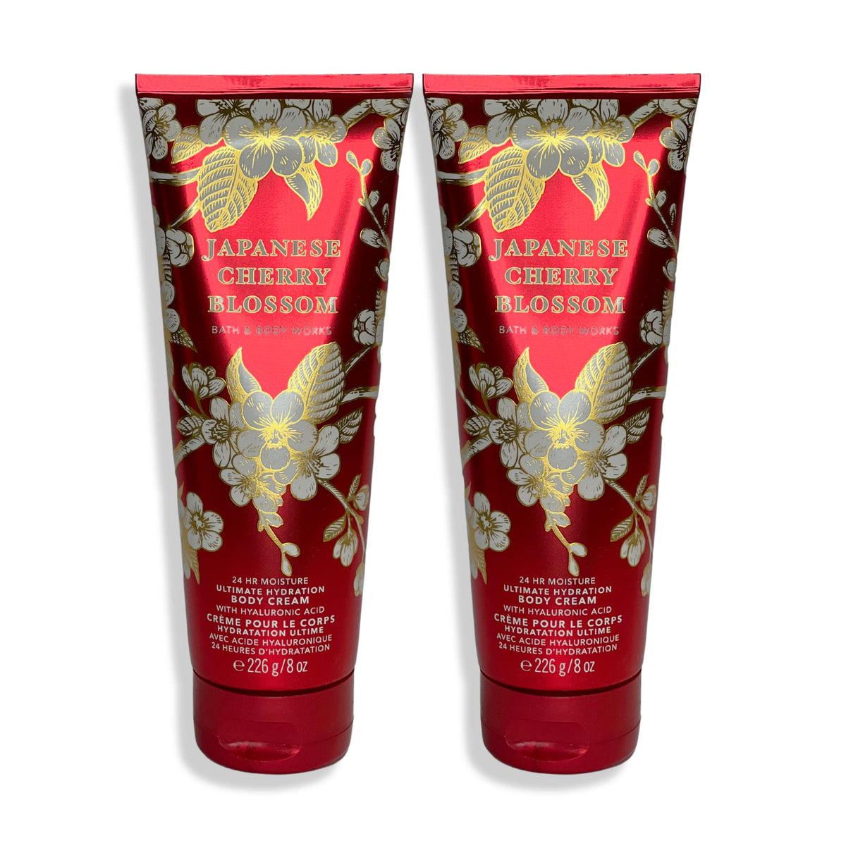 Bath & Body Works Japanese Cherry Blossom Body Cream Gift Set 2 Pack - 8 Oz. Hydration For Women