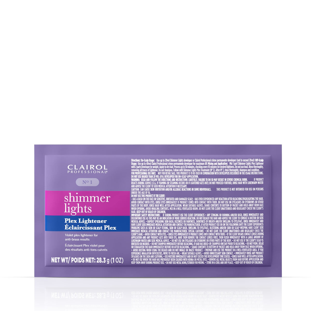 Clairol Professional Shimmer Lights Plex Lightener, Dust-Free Powder, 1 Oz