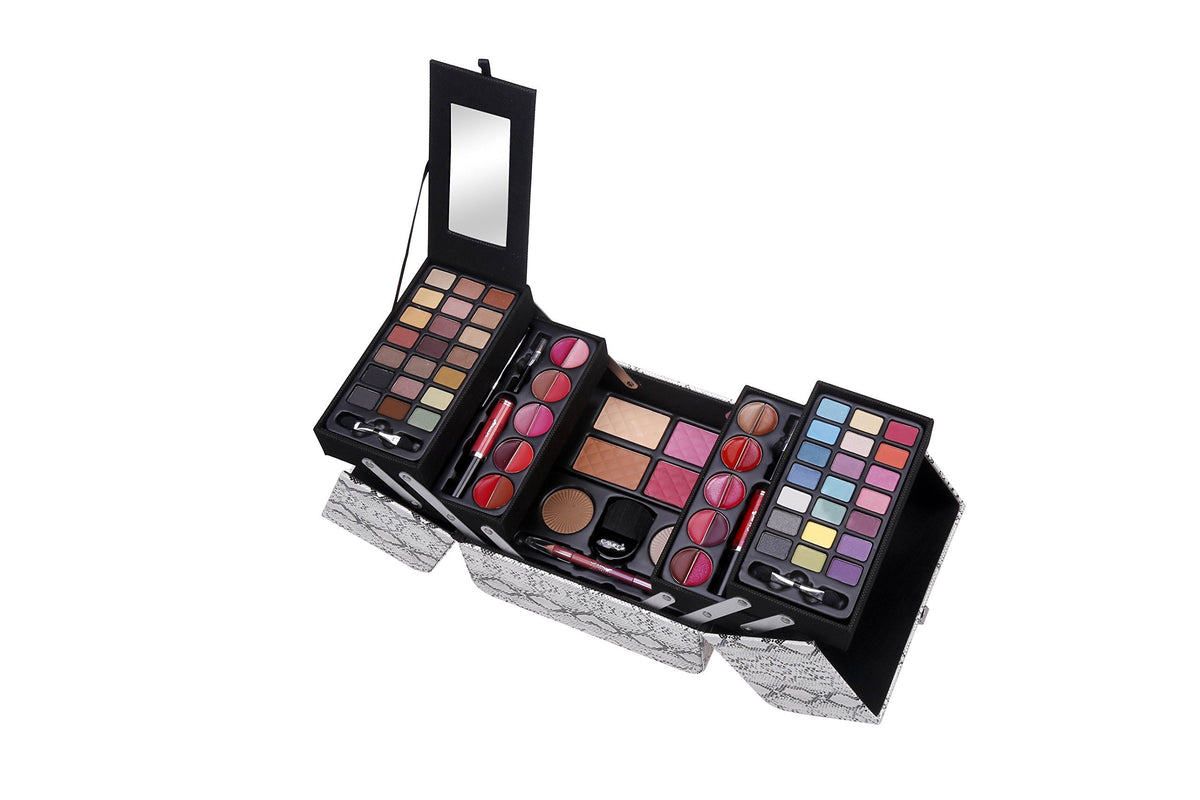 Cameo Snake Exclusive Makeup Gift Set - 5 Layers Eyeshadows, Lip Gloss, Blush, Brush & Mirror