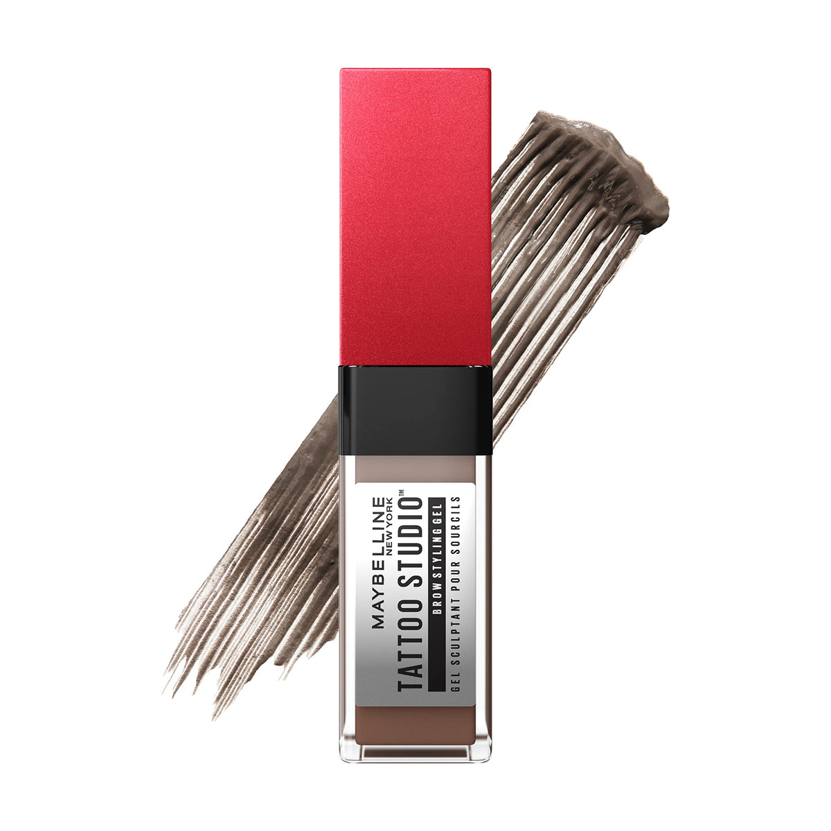 Maybelline Tattoo Studio Brow Gel, Waterproof Eyebrow Tint, Soft Brown, 36Hr Wear, 0.2 Fl Oz