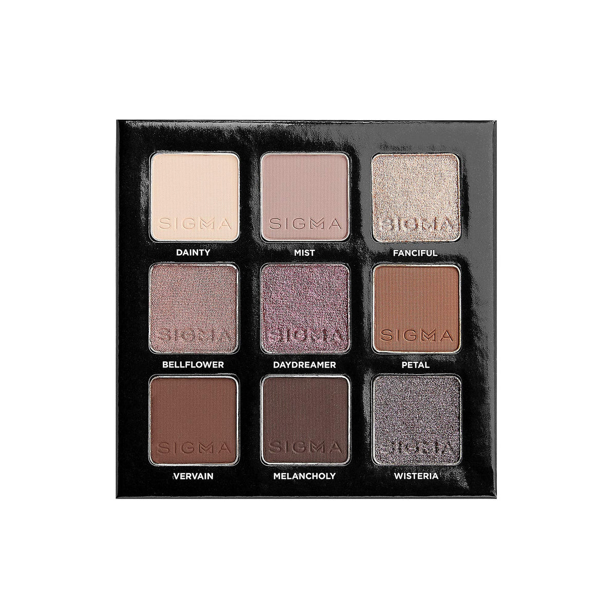 Sigma Beauty Hazy Eyeshadow Palette - 9 Bold Shades, Matte & Shimmer, Vegan Clean Beauty