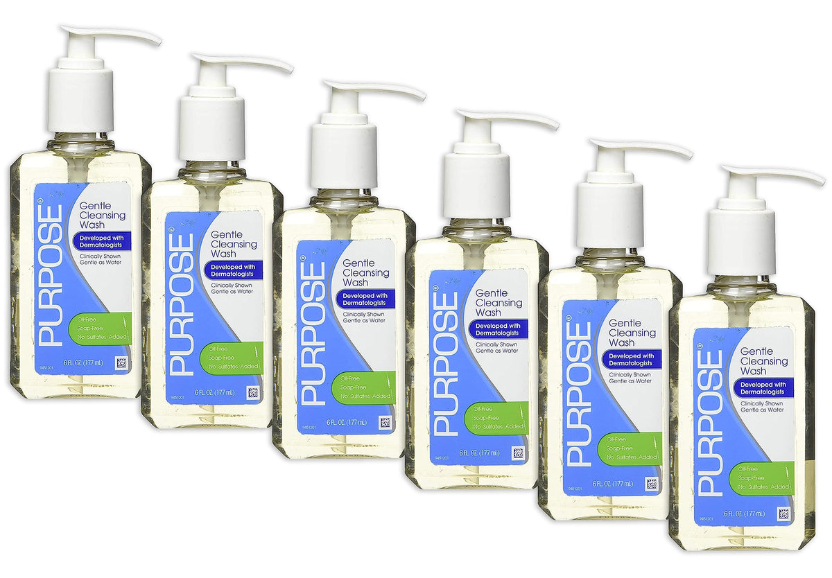 Purpose Gentle Cleansing Wash, 6 Oz - Pack Of 6, Gentle Formula For Sensitive Skin