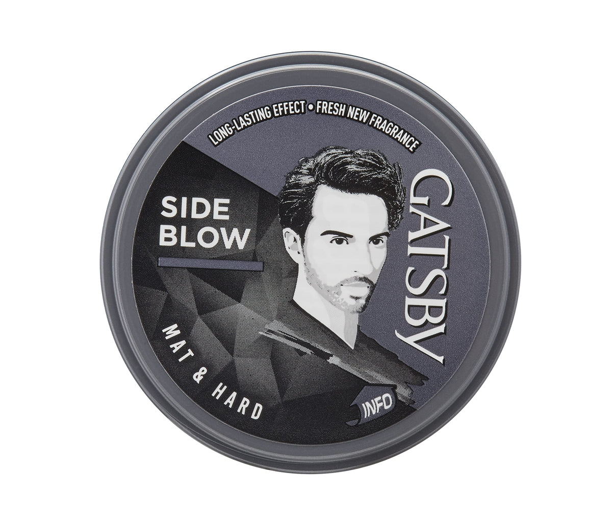 Gatsby Hair Styling Wax Matt & Hard 75G - Strong Hold, Non-Greasy, White Finish