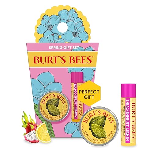 Burt'S Bees Spring Surprise Set - Dragonfruit Lemon Lip Balm & Lemon Butter Cuticle Cream, 2 Count