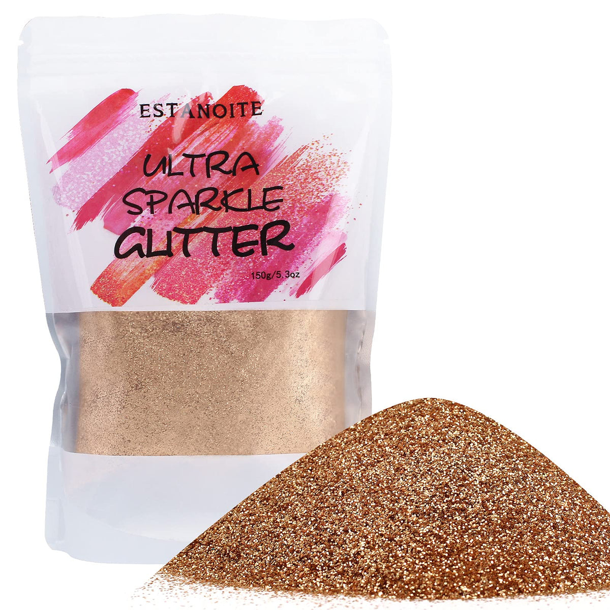 Estanoite Metallic Gold Glitter Powder, 150g Ultra Fine Dust for Arts & Crafts, Nail & Body