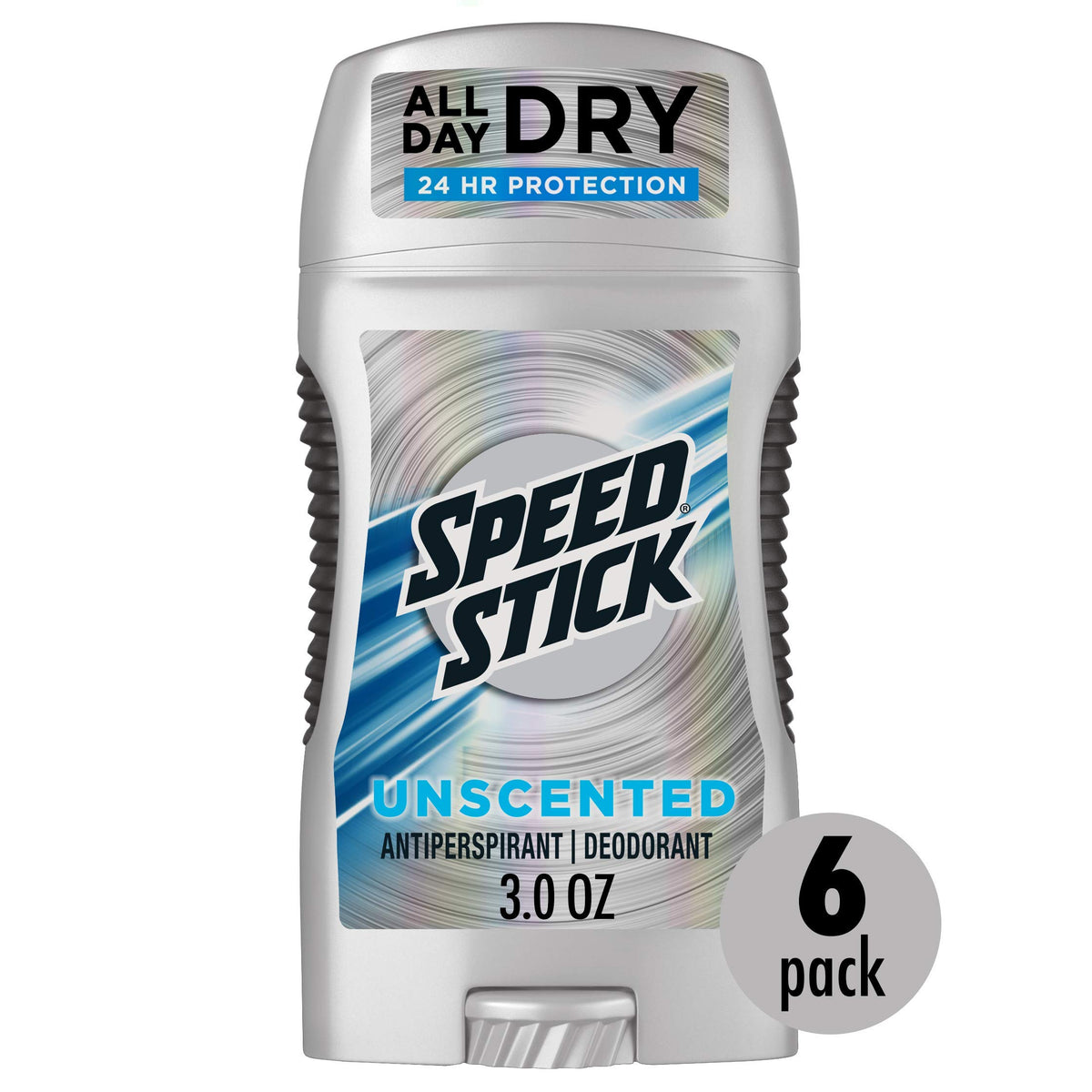 Speed Stick Power Antiperspirant Deodorant for Men, Unscented, 3 oz, Pack of 6