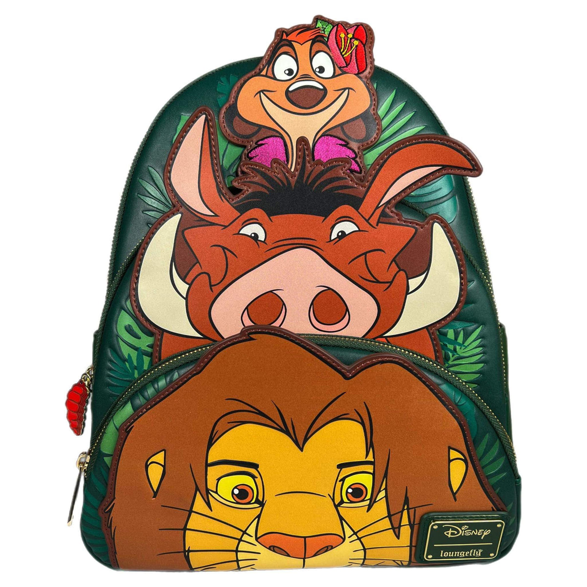 Loungefly Disney Lion King Mini Backpack - Triple Pocket, Faux Leather, Multicolor