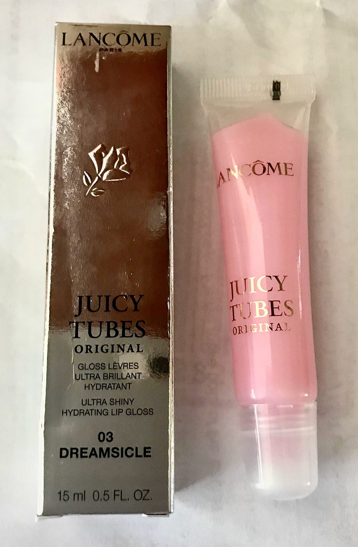 Lancôme Juicy Tubes Shine Lip Gloss - 03 Dreamsicle, High Shine & Hydrating, 0.50 oz