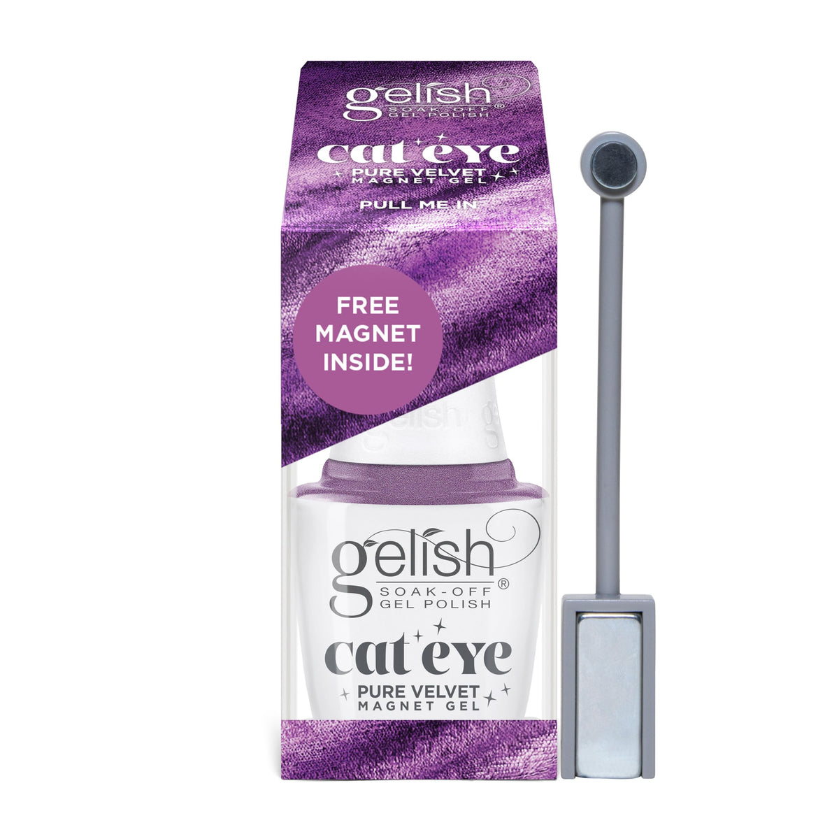 Gelish Cat Eye Pure Velvet Magnet Gel Polish, Pull Me In, Magnetic, Vegan, 15Ml