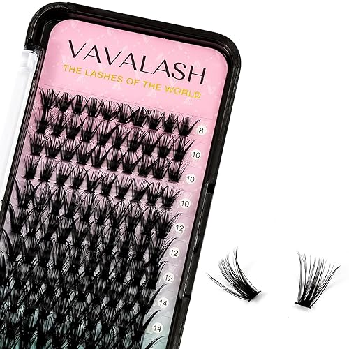 VAVALASH 120 PCS Individual Cluster Lashes 10D-50D, Black DIY Eyelash Extensions 8-16