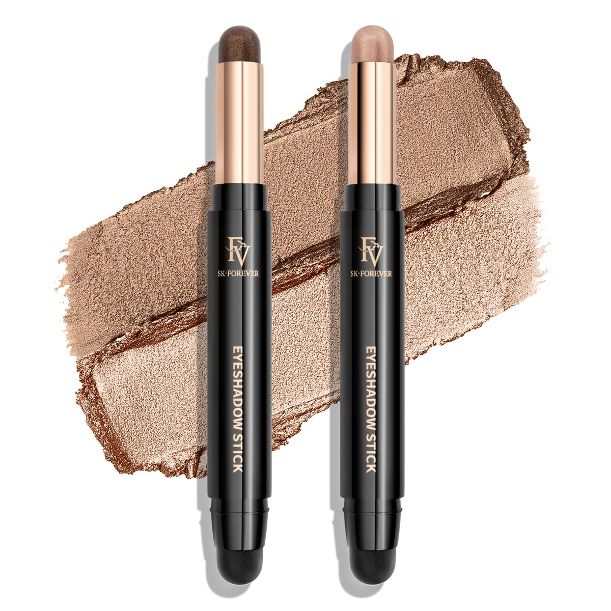 Fv Waterproof Eyeshadow Stick Duo - Long-Lasting, High Pigment Cream Shadow (Golden & Champagne)