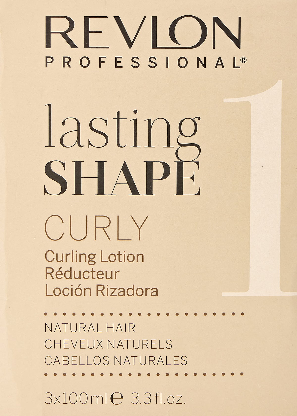 Revlon Lasting Shape Curly Hair Lotion for Unisex, No. 1, 3 Count - Natural Hold