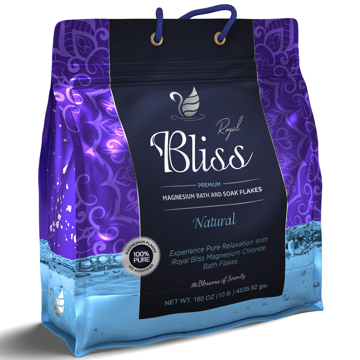 Royal Bliss Magnesium Flakes 10 Lb | Pure Magnesium Chloride For Bath & Foot Soaks, Relaxation