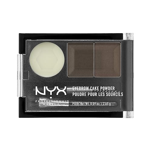 NYX PROFESSIONAL MAKEUP Eyebrow Cake Powder - Dark Brown/Brown, 0.09 Ounce